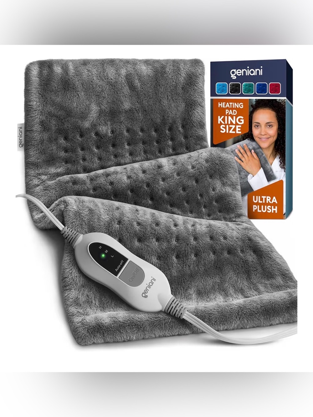 Electric Heating Pad Gray New in Box